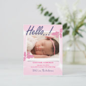 Geboorte Aankondiging Personaliseer Kaart (Staand voorkant)