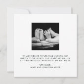 Geboorte Aankondiging Tweeling Minimalistische Vie (Achterkant)