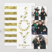 Geboorte Afbeelding Kerst Kaart, JOY Gold Foil Feestdagenkaart (Voorkant / Achterkant)