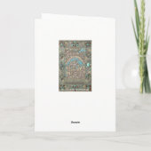 Geboorte Antiek Zilver Turquoise Pareltjes Feestdagen Kaart (Achterkant)