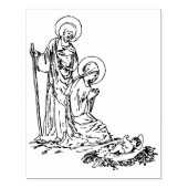 Geboorte baby Jesus illustratie kunststempel Rubberstempel (Afrduk)