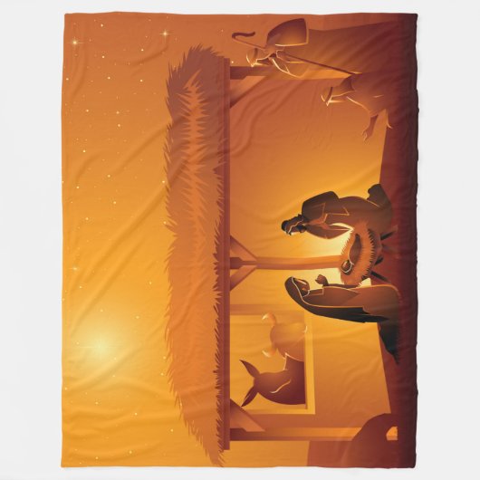 Geboorte Baby Jesus Mary Joseph Christmas Fleece Deken (Voorkant)