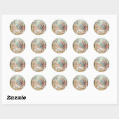 Geboorte Baby Jesus Rozen Kinderen Ronde Sticker (Vel)