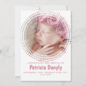 Geboorte Baby Meisje Fotocollage Eenvoudig Minimal Aankondiging (Voorkant)