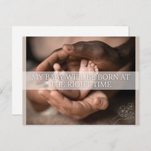 Geboorte Bevestiging Kaart (Voorkant / Achterkant)