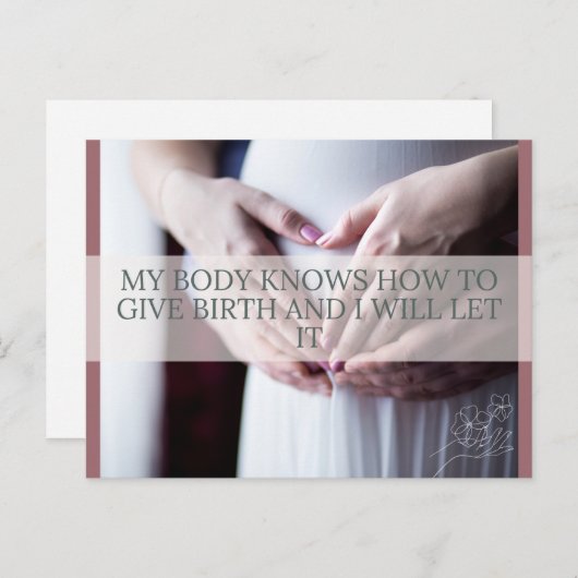 Geboorte Bevestiging Kaart (Voorkant / Achterkant)