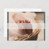 Geboorte Bevestiging Kaart (Voorkant / Achterkant)