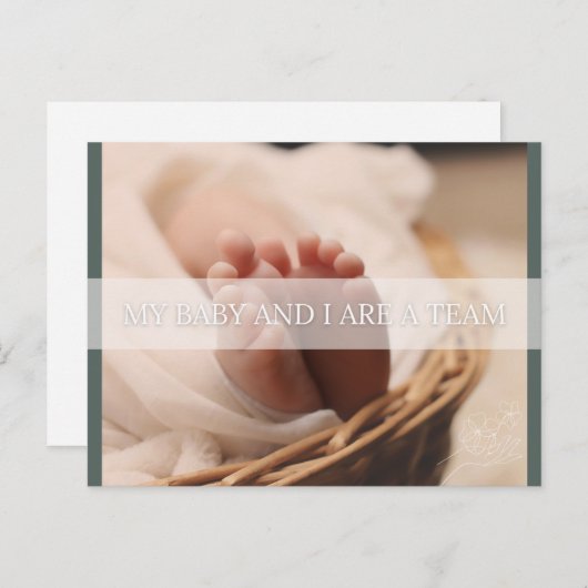 Geboorte Bevestiging Kaart (Voorkant / Achterkant)