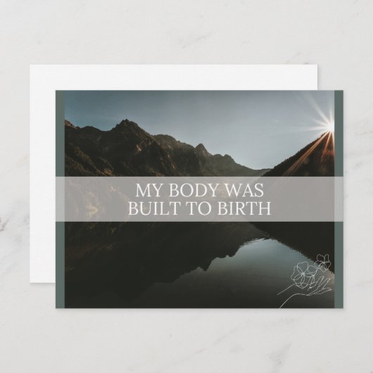 Geboorte Bevestiging Kaart (Voorkant / Achterkant)