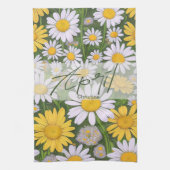 Geboorte Bloem April Daisies Keuken Handdoeken (Verticaal)