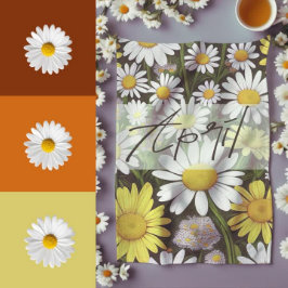 Geboorte Bloem April Daisies Keuken Handdoeken