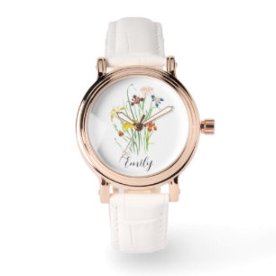 Geboorte Bloem - Gepersonaliseerde Geboorte Bloem Horloge