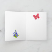 Geboorte Bloem Juli Krijt Gepersonaliseerde Kaart (Binnen)