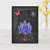 Geboorte Bloem Juli Krijt Gepersonaliseerde Kaart (Gele Bloem)