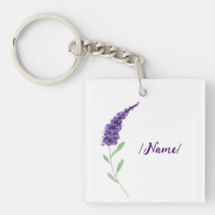 Geboorte Bloem Lavendel Vakantie cadeau Sleutelhanger