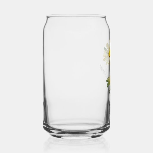 Geboorte Bloem Maand April Daisy Naam Blikvorm Glas (Rechts)