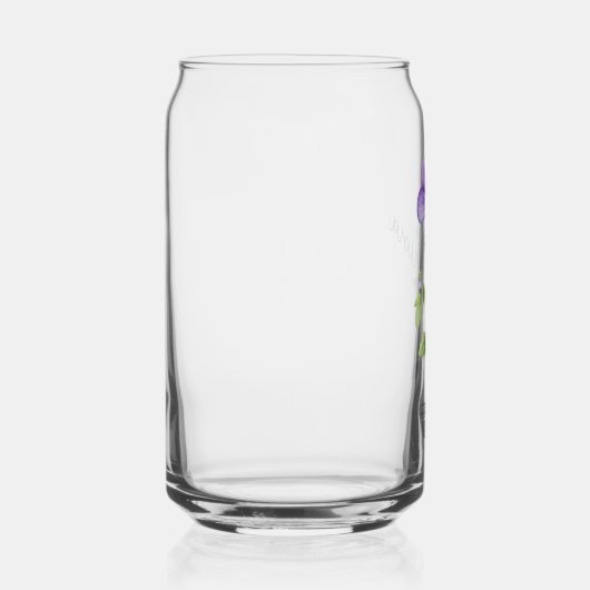 Geboorte Bloem Maand Februari Violet Naam Blikvorm Glas (Rechts)