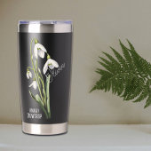 Geboorte Bloem Maand Januari Snowdrop Naam Geïsoleerde Drinkbeker