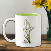 Geboorte Bloem Maand Januari Snowdrop Naam Tweekleurige Koffiemok