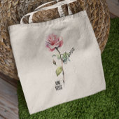 Geboorte Bloem Maand Juni Roos Naam Tote Bag
