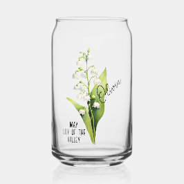 Geboorte Bloem Maand kan Lelie van de vallei naam Blikvorm Glas