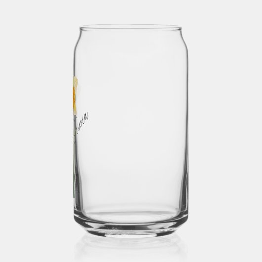 Geboorte Bloem Maand Maart Daffodil Naam Blikvorm Glas (Links)
