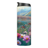 Geboorte Bloem Maand September Aster Gepersonalise Thermosbeker (Geroteerd rechts)