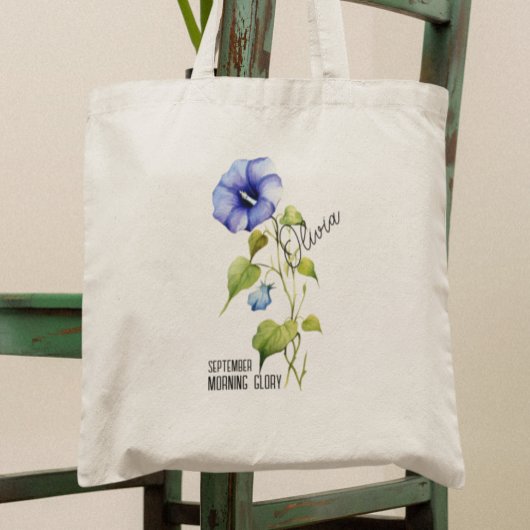 Geboorte Bloem Maand September Ochtend Glorie Naam Tote Bag