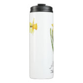 Geboorte Bloem Maart Daffodil Thermische Tumbler Thermosbeker (Voorkant)