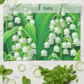 Geboorte Bloem May Lilly van de vallei Theedoek (Gevouwen)