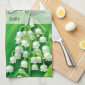 Geboorte Bloem May Lilly van de vallei Theedoek (Quarter Fold)