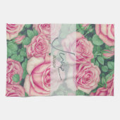 Geboorte Bloem Roos Juni Theedoek (Horizontaal)