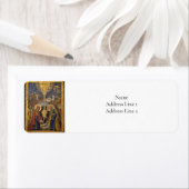 Geboorte Byzantijns Orthodox Christelijk icoon Etiket (Insitu)