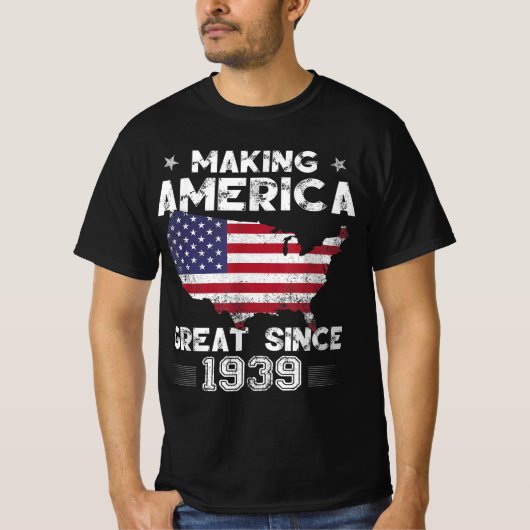 geboorte cadeau naking Amerika geweldig sinds 1 T-shirt (Voorkant)