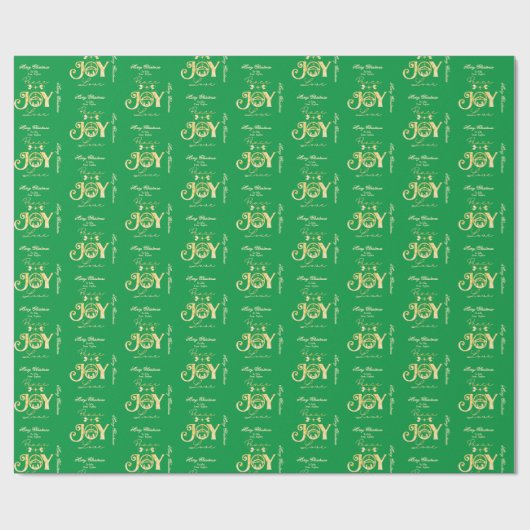 Geboorte Christelijk Kerst G Goud Vrede Vreugde Li Cadeaupapier (Vlak)