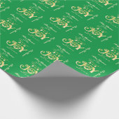 Geboorte Christelijk Kerst G Goud Vrede Vreugde Li Cadeaupapier (Hoek)