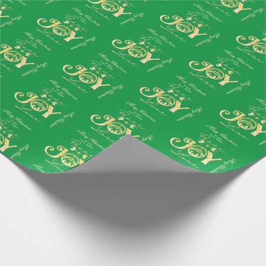 Geboorte Christelijk Kerst G Goud Vrede Vreugde Li Cadeaupapier (Hoek)