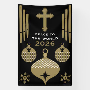 Geboorte Christelijke kerstvakantie decor. Spandoek
