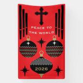 Geboorte Christelijke kerstvakantie decor. Spandoek (Verticaal)