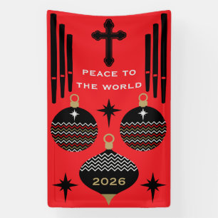 Geboorte Christelijke kerstvakantie decor. Spandoek
