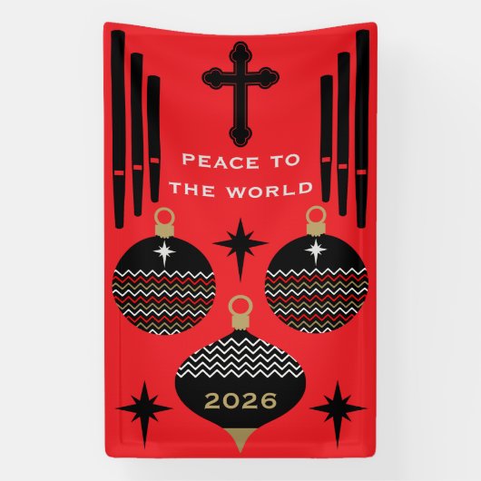 Geboorte Christelijke kerstvakantie decor. Spandoek (Verticaal)