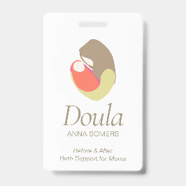 Geboorte Coach Doula Verloskundige Moeder en Baby Badge