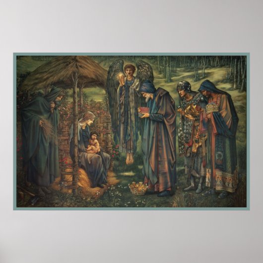 Geboorte De Ster van Bethlehem Baby Jesus & Angel Poster (Voorkant)