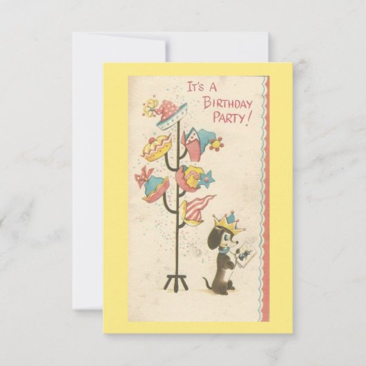  geboorte-Dog-uitnodiging Kaart (Voorkant)