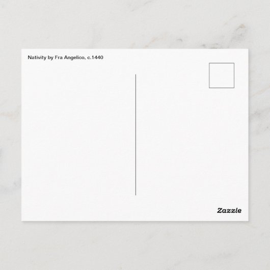 Geboorte door Fra Angelico Briefkaart (Achterkant)
