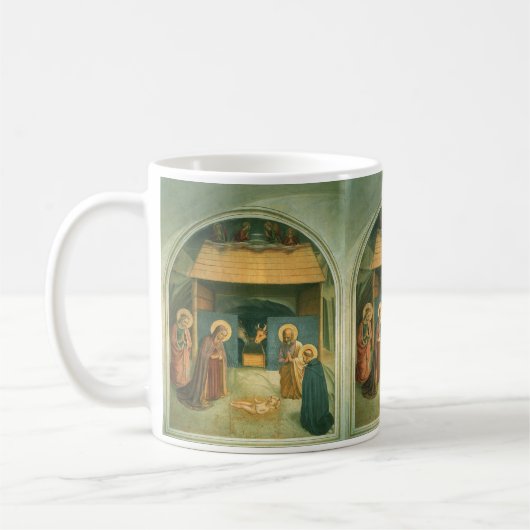 Geboorte door Fra Angelico Koffiemok (Links)