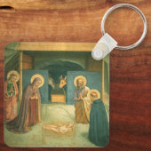 Geboorte door Fra Angelico Sleutelhanger (Achterkant)