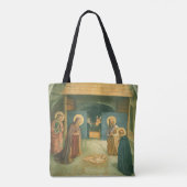 Geboorte door Fra Angelico Tote Bag (Achterkant)