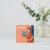 Geboorte Doula Custom QR Vierkante Visitekaartje (Staand voorkant)