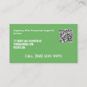 Geboorte Doula Custom QR Visitekaartje (Achterkant)